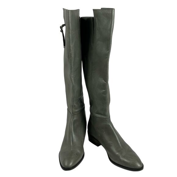 Elliot Lucca Knee High Gray Boots Leather Upper 7 1/2 Gently Worn-Nice! - Picture 4 of 12